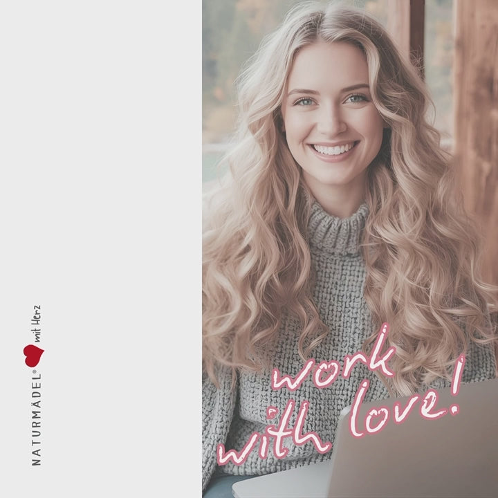 WORK WITH LOVE , NATURMÄDEL® LIMITED EDITION SAMMLERSTÜCKE, EXCLUSIV UND EINZIGARTIG , EDELSTAHL THERMOBECHER MIT STROHHALM , MITARBEITERGESCHENKE, - www.naturmaedel.shop - 